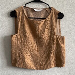 MaxMara Chic Brown Silk Tank Top